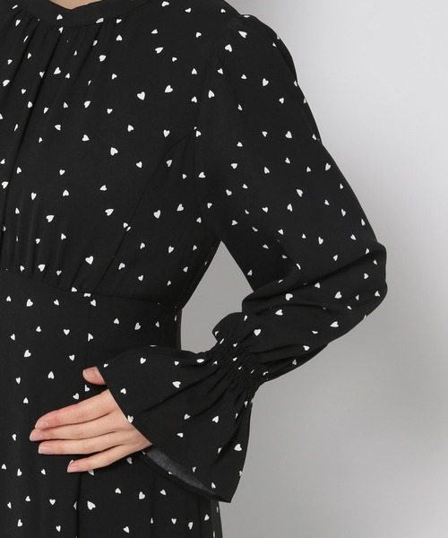 「mysty woman」 長袖ワンピース FREE ブラック レディース_画像7