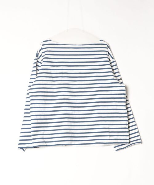 OUTIL」 ボーダー柄長袖Tシャツ 2 ブルー メンズ OUTIL 白×青ボーダー