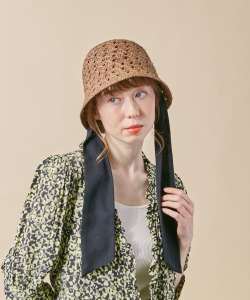 「kaorinomori」 ハット M/57.5cm ナチュラル レディース_画像3