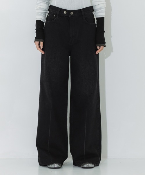 「STUDIOUS」 デニムパンツ 2 インディゴブルー レディースの画像