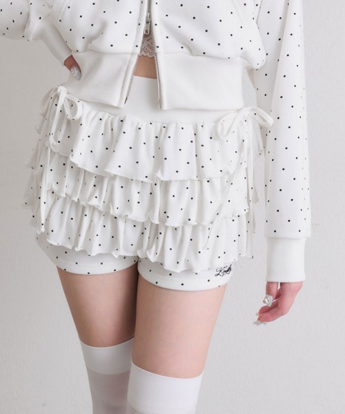 chopova lowena リボン　パンツ　ショートパンツ　フリル　23aw OLIVE des OLIVE（オリーブデオリーブ） パンツ フリルティアード