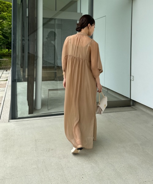 「LE'RURE」 7分袖ワンピース MEDIUM ブラック レディースの画像