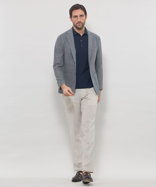 ジャケット テーラードジャケット 「LEON掲載」「BREASY JACKET」LENO CLOTH グレンチェックジャケット メンズの画像