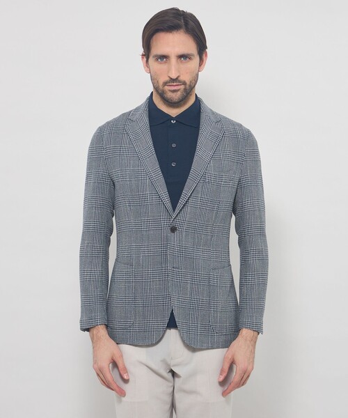 ジャケット テーラードジャケット 「LEON掲載」「BREASY JACKET」LENO CLOTH グレンチェックジャケット メンズの画像