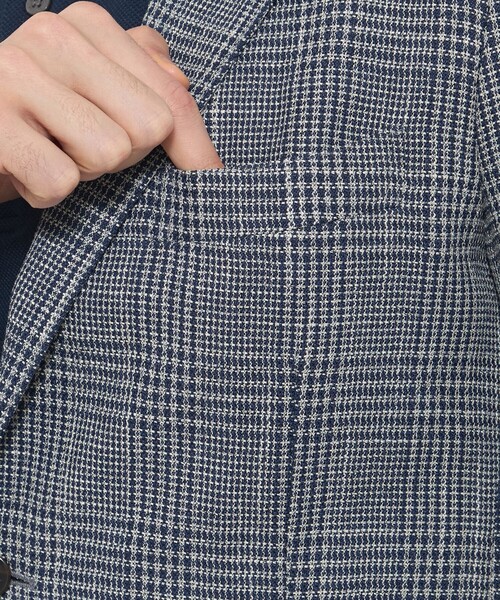 ジャケット テーラードジャケット 「LEON掲載」「BREASY JACKET」LENO CLOTH グレンチェックジャケット メンズの画像
