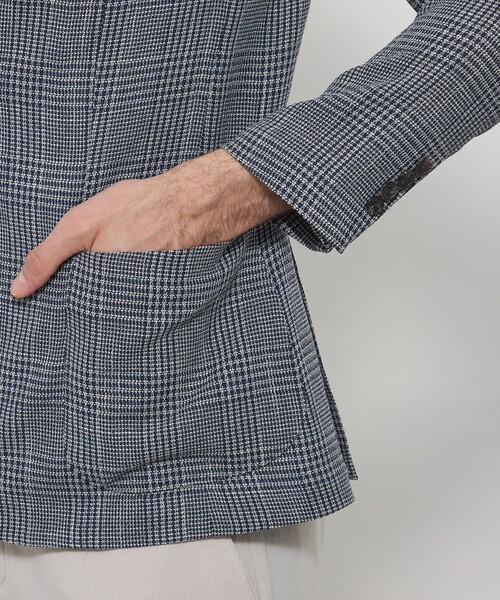 ジャケット テーラードジャケット 「LEON掲載」「BREASY JACKET」LENO CLOTH グレンチェックジャケット メンズの画像