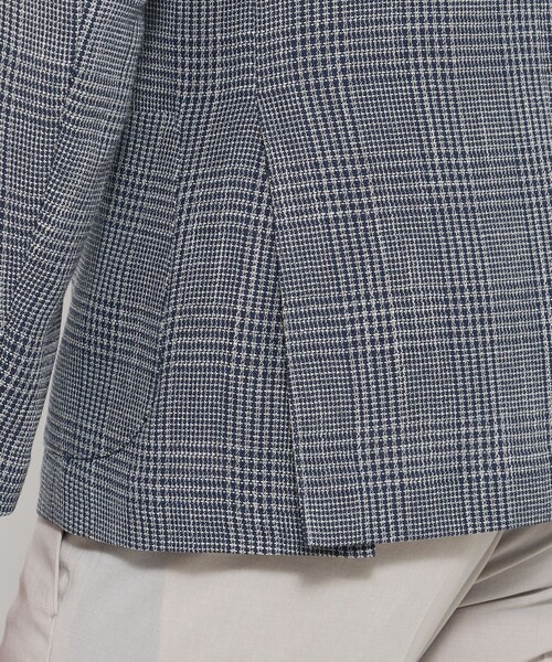 ジャケット テーラードジャケット 「LEON掲載」「BREASY JACKET」LENO CLOTH グレンチェックジャケット メンズの画像