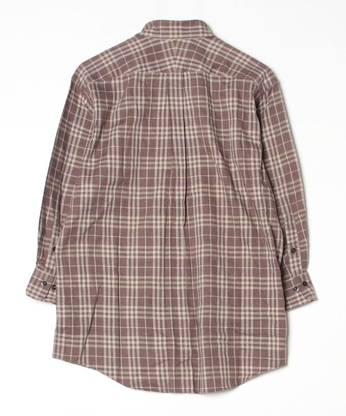 Burberry チェック柄 七分袖ドレス BURBERRY（バーバリー） チェック柄7分袖シャツ L ブラウン メンズ