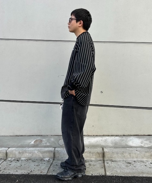 「WHO'S WHO gallery」 「KOOKY'N」長袖ポロシャツ FREE チャコールグレー メンズ_画像8