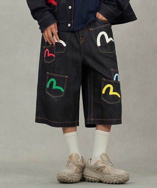 EVISU（エヴィス） ジーンズ 「EVISU」HT MULTI-POCKET DENIM SHORT