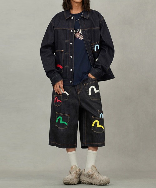 EVISU（エヴィス） ジーンズ 「EVISU」HT MULTI-POCKET DENIM SHORT