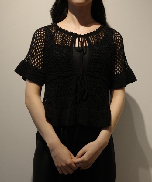CLANE（クラネ） ニット セーター CLANE W FACE RIBBON CROCHET KNIT