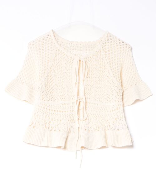 CLANE（クラネ） ニット セーター CLANE W FACE RIBBON CROCHET KNIT