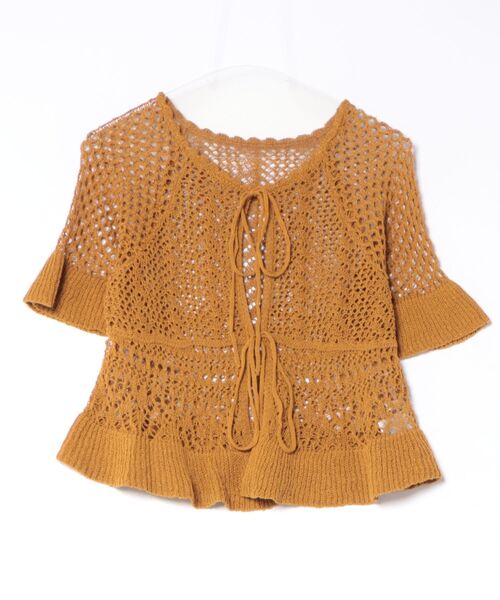 CLANE（クラネ） ニット セーター CLANE W FACE RIBBON CROCHET KNIT