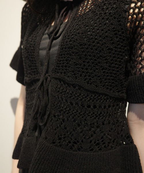 CLANE（クラネ） ニット セーター CLANE W FACE RIBBON CROCHET KNIT