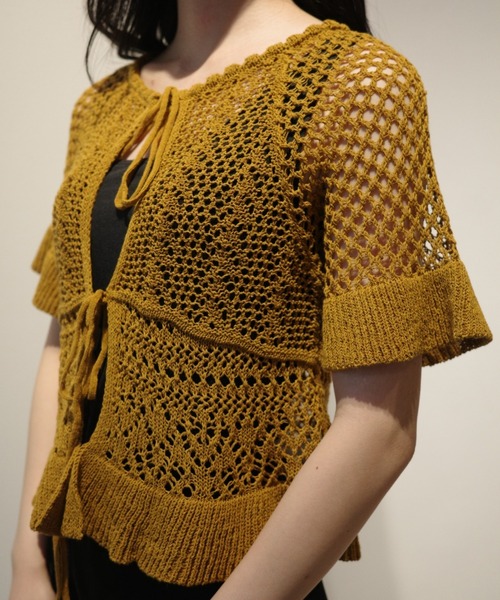 CLANE（クラネ） ニット セーター CLANE W FACE RIBBON CROCHET KNIT