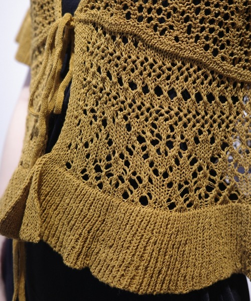 CLANE（クラネ） ニット セーター CLANE W FACE RIBBON CROCHET KNIT