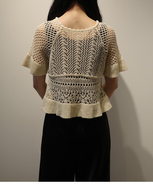 CLANE（クラネ） ニット セーター CLANE W FACE RIBBON CROCHET KNIT