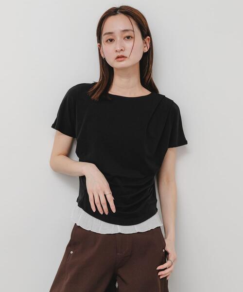 SENSE OF PLACE by URBAN RESEARCH tシャツ 半袖 フリルドレープトップ