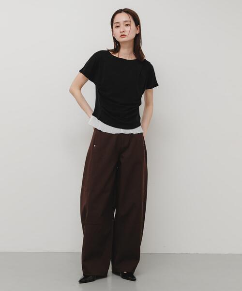 SENSE OF PLACE by URBAN RESEARCH tシャツ 半袖 フリルドレープトップ