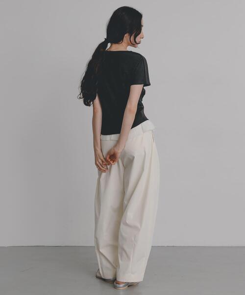 フリルドレープトップス SENSE OF PLACE by URBAN RESEARCH tシャツ 半袖 フリルドレープトップ