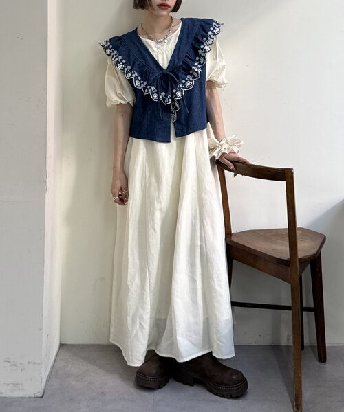 「w closet」 ベスト 0 オレンジ レディース_画像5