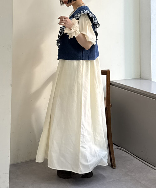 「w closet」 ベスト 0 オレンジ レディース_画像6