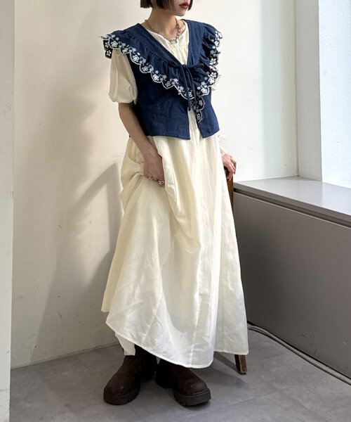 「w closet」 ベスト 0 オレンジ レディース_画像7