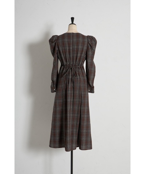 「tocco closet」 長袖ワンピース M ブラウン レディース_画像3
