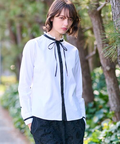 「DRESSTERIOR」 長袖ブラウス 36 ホワイト レディース_画像6