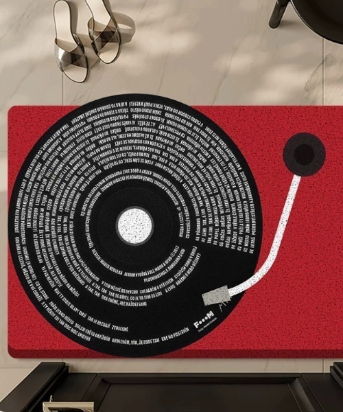 CELENA BEATS ラグ ラグマット レコードプレーヤーモチーフドアマット