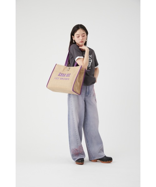 【LILY BROWN × ANNA SUI】ワイドデニムパンツ ANNA SUI（アナスイ） ジーンズ デニム デニムパンツ 「LILY BROWN