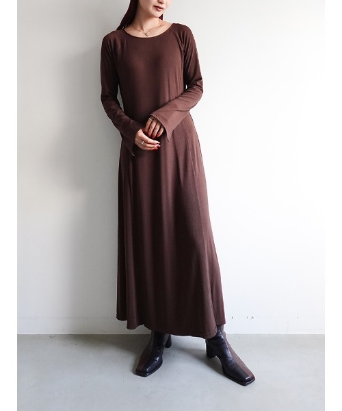 「sahara」 長袖ワンピース FREE レッド レディース_画像2