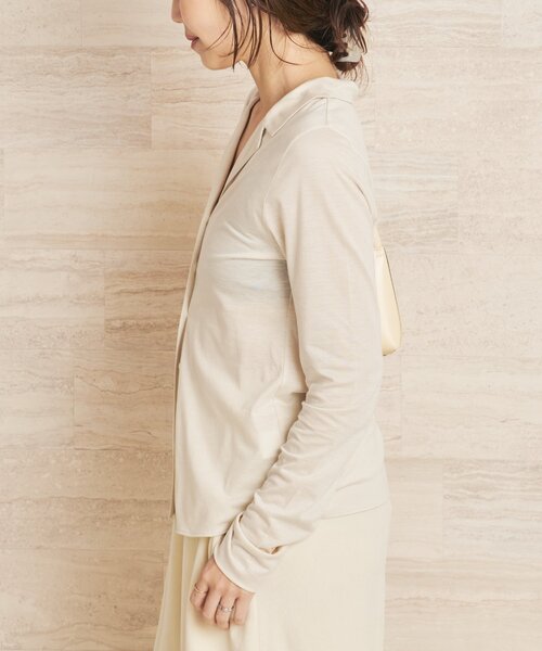 【Plage】　トップス　ロンT plage（プラージュ） tシャツ Open collar ロンT レディース