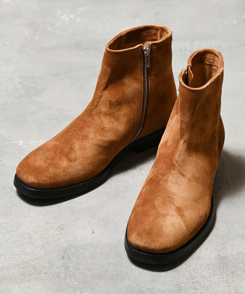 EARLE（アール） ブーツ アール / New side zip boots キップレザー