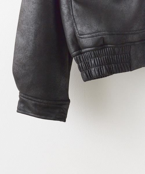 Chick ブルゾン アウター ボア Boa Liner Fake Leather Blouson / 襟