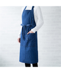 エプロン ブリム フルエプロン ネイビーの詳細画像3