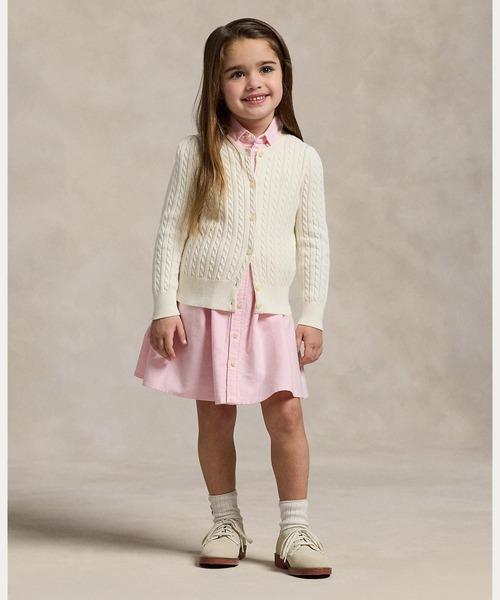ralph lauren kids ミニケーブル コットン カーディガン キッズ Polo Ralph Lauren Childrenswear カーディガン ミニ ケーブル