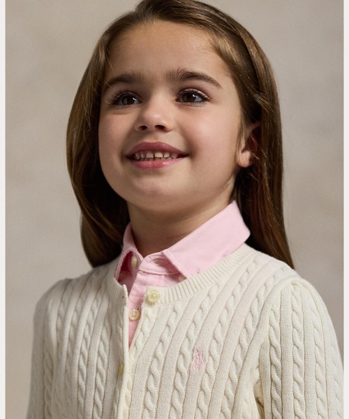 ralph lauren kids ミニケーブル コットン カーディガン キッズ Polo Ralph Lauren Childrenswear カーディガン ミニ ケーブル