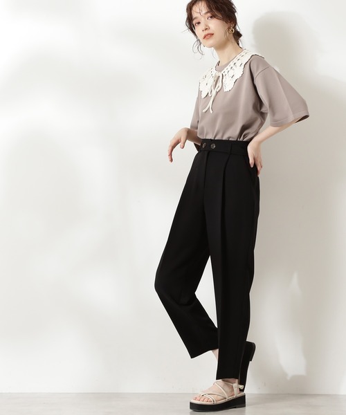 正規激安 パンツ ボタンディテールベルトタックパンツ 新品即決 Cepici Gouv Ci