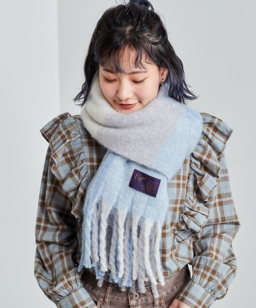 マフラー ブロックチェックボリュームストール 登場