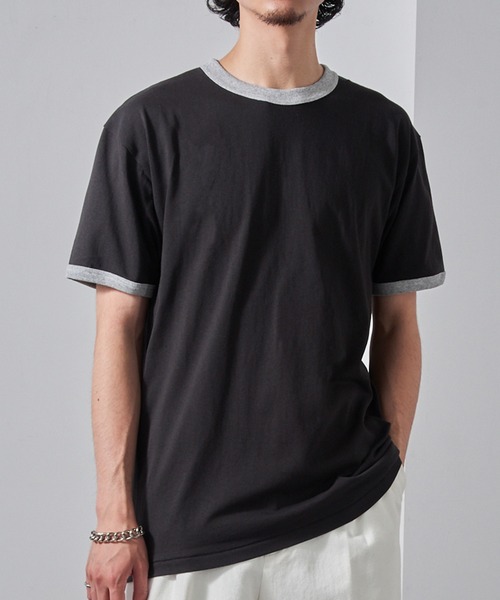 CROSS & STITCH tシャツ 半袖 「Cross＆Stitch」カレッジリンガーT