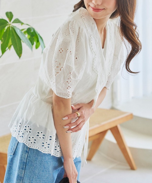 Merlette カシュクールブラウス マーレット MERLETTE カシュクールシャツ ブラウス ライトピンク