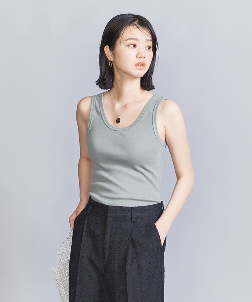 「BEAUTY&YOUTH UNITED ARROWS」 ノースリーブトップス FREE グレー レディース BEAUTY＆YOUTH UNITED ARROWS タンクトップ ノースリーブ