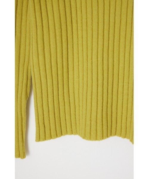 OPEN SHOULDER トップス GRY THROW by SLY ニット セーター SHOULDER ZIP OPEN RIB MG TOPS