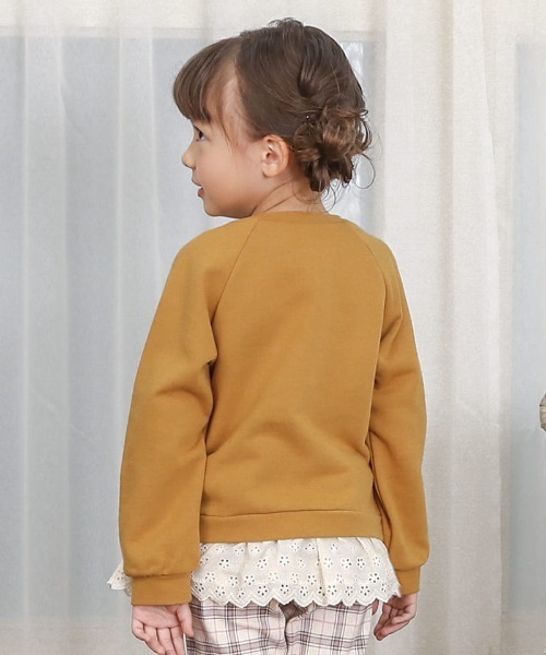 Biquette Club トレーナー リボン裾フリルトレーナー キッズ 子供服