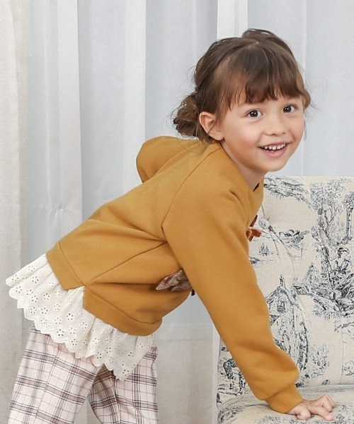 Biquette Club トレーナー リボン裾フリルトレーナー キッズ 子供服