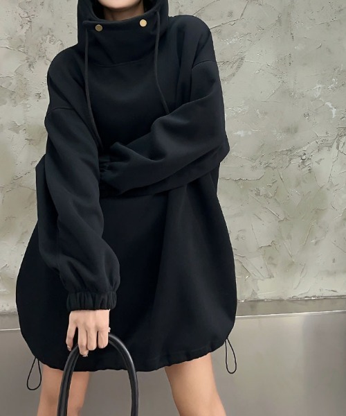 deux amour パーカー 裾しばりBIGパーカープルオーバー レディース