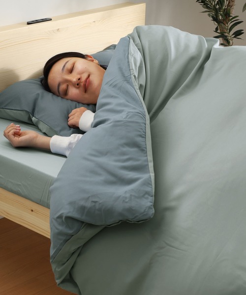 iellio ベッド 寝具 バイカラー カラフル 防ダニ ベッドカバー