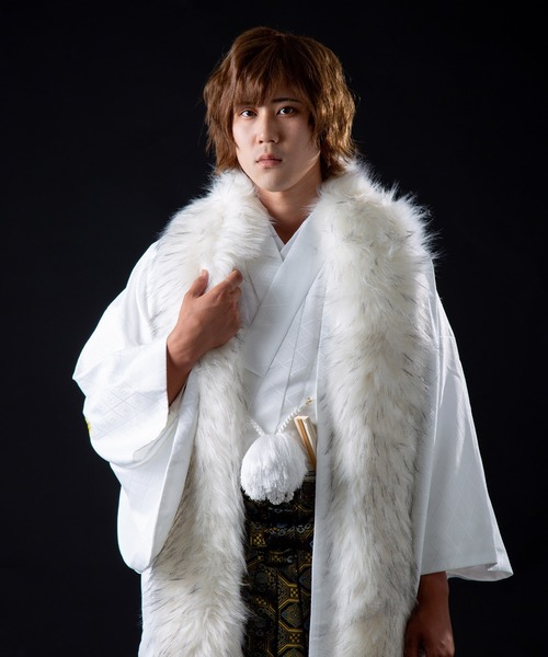 KIMONOMACHI ストール マフラー メンズ ロング ファーショール 単品